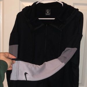 Black and grey zip up nike jacket
